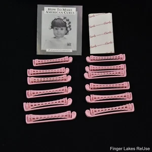 Pleasant Co American Girl Vintage Doll Hair Care Kit Pink Curl Rods & Papers - Picture 1 of 5
