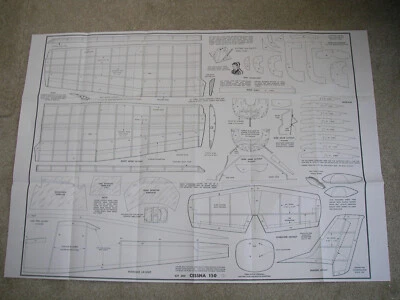 Guillows Plans of the Cessna an enlarged scale model 48" span - Image 1 of 3