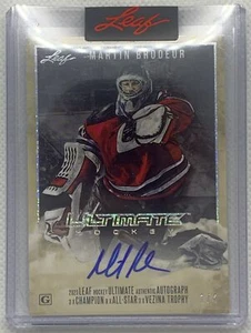 2023 LEAF ULTIMATE HOCKEY MAGAZINE MARTIN BRODEUR AUTO 1/4 - Picture 1 of 2