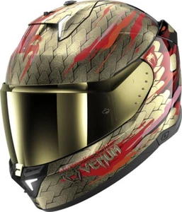 CASCO MOTO INTEGRALE 06 SHARK SKWAL i3 VENUM LUCI LED ORO GOLD + VISIERA TG S - Foto 1 di 3