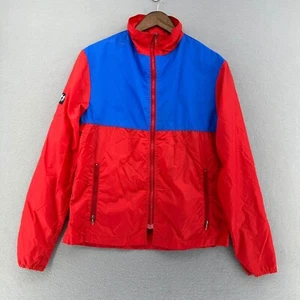 90s Gore-Tex Windbreaker Jacket Packable Removable Hood Lightweight Red M VTG - Picture 1 of 13