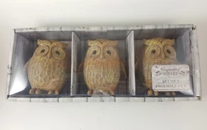 Haymarket Square Owls Figurine Set Of 3...New - Picture 1 of 5