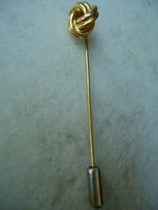 Golden Knot Stick Pin  Knot is 3/8” Diameter - Picture 1 of 2