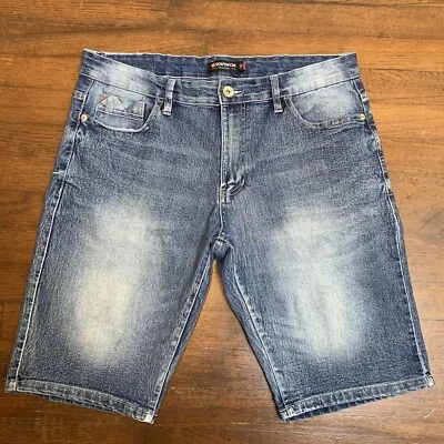 Southpole Shorts Mens 34 Blue Distressed Loose Fit Y2K Skater Baggy  Medium Wash - Image 1 of 4