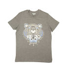 NWT KENZO PARIS Grey Classic Tiger Short Sleeve T-Shirt Size M $150