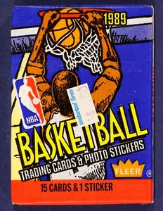 1989-90 Fleer Basketball Factory Sealed Ungeöffnete Packung NM+ Cumberland Farms *inv4 - Bild 1 von 2