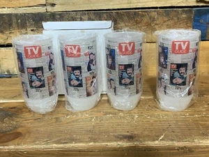 TV Guide Memorabilia Plastikbecher Becher 4er Set 1950-1990 Hüllen - Bild 1 von 4