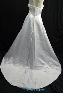 David's Bridal Gloria Vanderbilt Wedding Gown Train Strapless Sz 16 XL White NEW - Picture 1 of 10