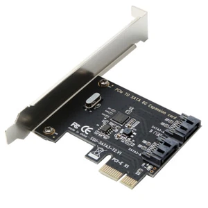 PCIe PCI Express to SATA3.0 2-Port SATA III Expansion Controller Adapter Card 6G - Picture 1 of 6