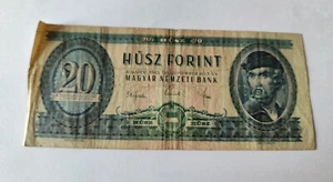 UNGHERIA BANCONOTA 20 FIORINI 1962-1969 PERIODO REP. SOCIALISTA - Imagen 1 de 2