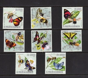 S3438 St. Thomas & Prince 2006 Butterflies & Bees 8v. MNH - Imagen 1 de 1