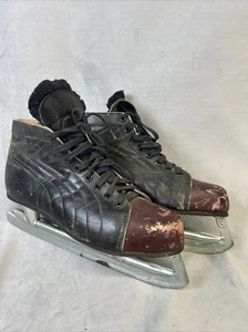 Patines de hielo Davega Fleetwing Speed para hombre 11 cuero castor de colección negros hockey MC - Imagen 1 de 16