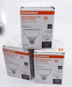 (3)SYLVANIA Ultra LED 10W PAR30 Dimmable 40° Flood 3000K - Picture 1 of 1