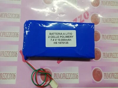 Batteria a litio ricaricabile 7.4V DOPPIA CELLA 10.000mAh   UPS  gps antifurto - Immagine 1 di 2