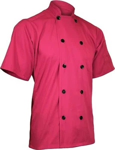 Chef Coat Half Sleeves Jacket Restaurant Kitchen Cooking Work Uniform for Men - Picture 1 of 2