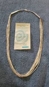 Vintage Sterling Liquid Silver 20 Strands 20" Heishi Native American - Picture 1 of 6