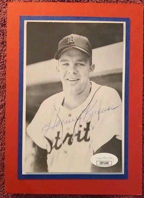 Harvey Kuenn (d.88) Autographed Postcard JSA Authenticated CB71490 Detroit Tiger - Image 1 of 2