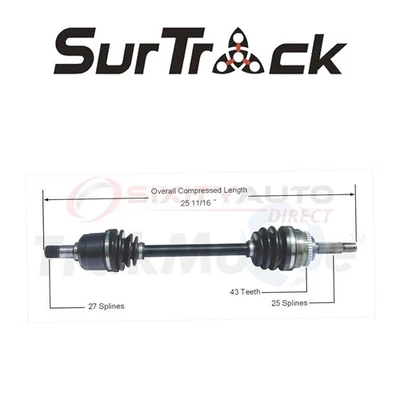 SurTrack CV Axle Shaft for 2001-2005 Chrysler Sebring 2.4L L4 - Constant yr Foto 1 de 4