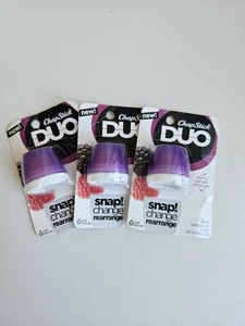 Bundle Of 3 Chapstick Duo Half Berry Sorbet Shimmer Chap Stick Lip Balm - Picture 1 of 2