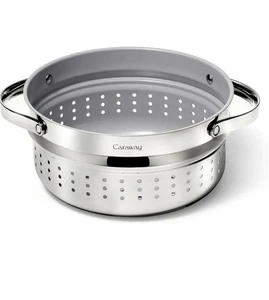 Caraway 6.5 qt Stainless Steel Steamer with Handles, CW-STM6-SLS - Afbeelding 1 van 5