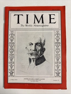 Time Magazine May 11, 1931 - France's Empire-Builder Hubert Lyautey - Image 1 of 3