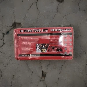 46-tlg. Steckschlüsselsatz 1/4 Antrieb metrisch 4mm-14mm Ratschenverlängerung Kreuzschlitz #22 - Bild 1 von 5