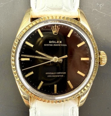 ROLEX “GOLDEN EGG” OYSTER PERPETUAL 6634 GOLD CAPPED 34MM AUTOMATIC MENS WATCH - Image 1 of 4