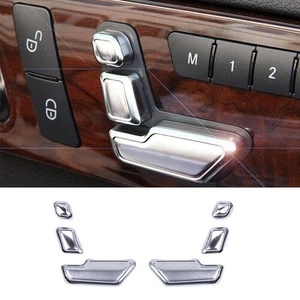Matte Silver Power Seat Control Button Cover Trim For Benz GLE GLS 2016-2019 6PC - Picture 1 of 12