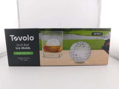 Tovolo Golf Ball Ice Molds Set 3 Whiskey Sphere Chillers Slow Melting Homemade - Image 1 of 4
