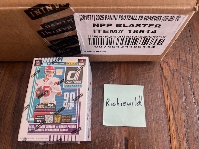 6 X 2025 Panini Donruss Ftball Blaster Box Trading Cards Full Box