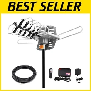 High Definition Outdoor TV Antenna with 360 Rotation – 150 Mile Range - Picture 1 of 9