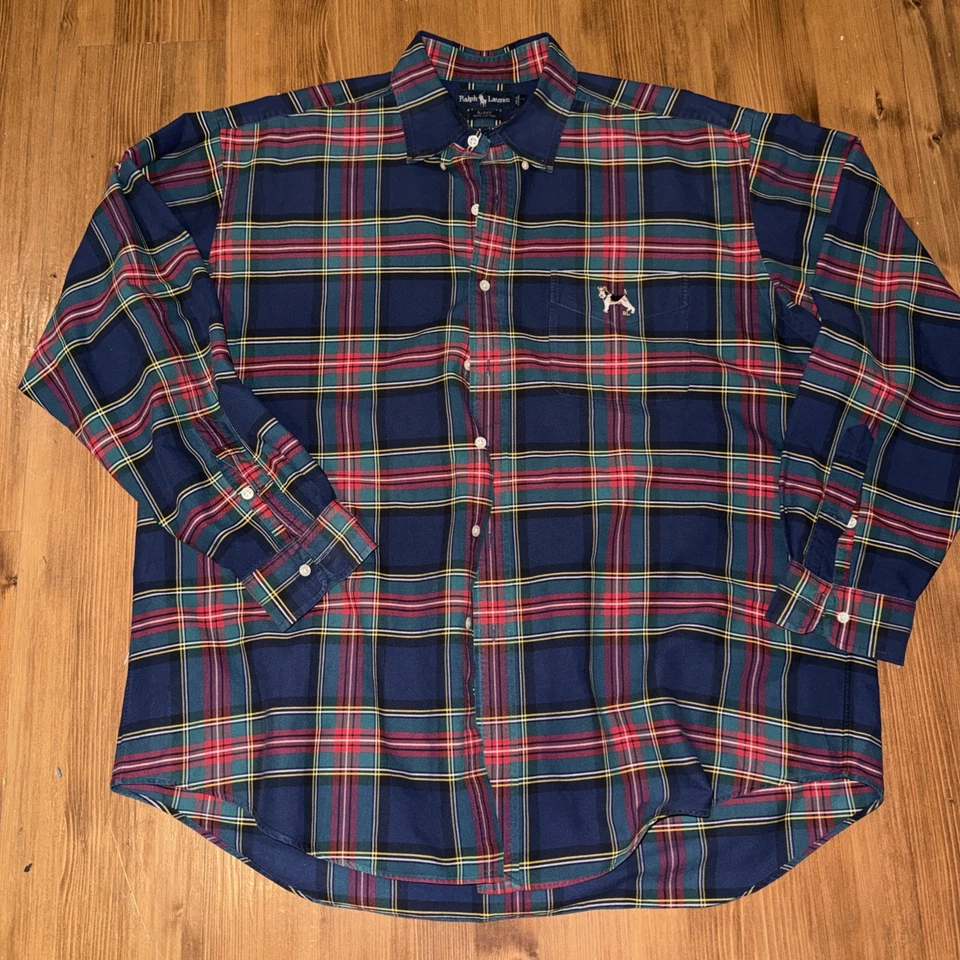 Polo Ralph Lauren Blake XL Golden Retriever perro vintage camisa abotonada para hombre Foto 1 de 4