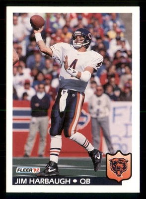Jim Harbaugh - 1992 Fleer #40 - Chicago Bears - Image 1 of 2