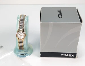 Timex Womens Dress Watch Two-tone Elegent 6.2" Flex Band White Dial T53822 - Picture 1 of 17