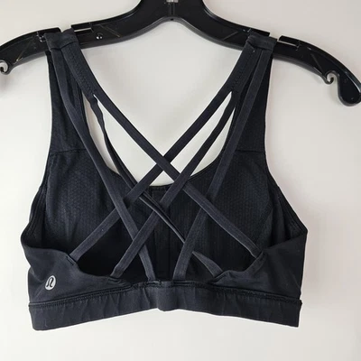 Lululemon Free To Be Serene Bra Black Strappy Yoga Pilates Every Day Size Small - Image 1 of 4