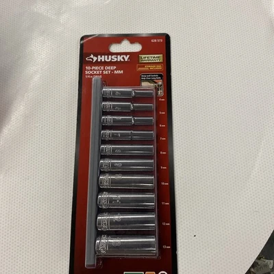 Husky 1/4 in. Drive Deep Metric Socket Set (10-Piece) - Image 1 of 4