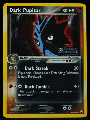 Dark Pupitar #41 NM- Stamped Reverse Holo Pokemon Card - Image 1 of 3