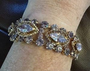 Vintage Kramer NY Lila Strass Armband - Bild 1 von 5