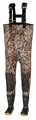 New 3mm Shadow Grass Blades Camo Hunting Neoprene Wader Lug Boots Sz 9 Stout - Image 1 of 2