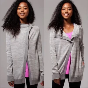 Ivivva Lululemon Girls Back To Rhythm Wrap Sweater Grey Size 14 - Picture 1 of 9
