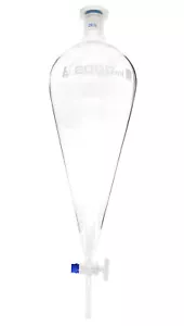 Eisco 2000ml Squibb Separatory Funnel with Interchangeable Stopper, 29/32 Socket - Picture 1 of 1