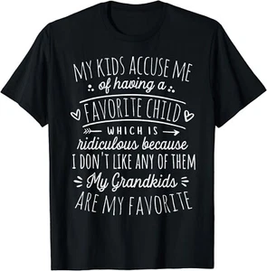 My Grandkids Are My Favorite Funny Grandmother Gifts Grandma Gift Unisex T-Shirt - Picture 1 of 3