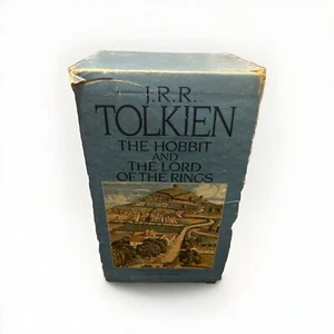 1986 J.R.R. Tolkien The Hobbit And The Lord Of The Rings Book Set Of 4 In Box - Picture 1 of 12