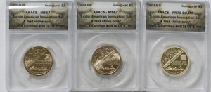 2018 P,D,S American Innovation $1 (3 coin set) ANACS Certified (Set 876) - Picture 1 of 4