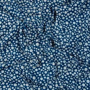 2.5 Yard Indigo Blue Fabric Cotton Indian Hand-Block Running Dress Craft Fabric - Picture 1 of 9
