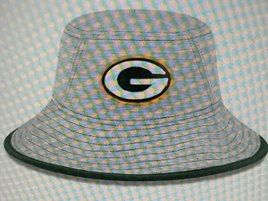 Green Bay Packers NFL Men's New Era Game Adjustable Grey Bucket Hat - NWT - Picture 1 of 8