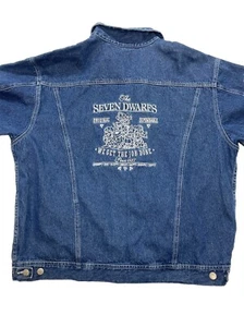 Vintage Disney Catalog Seven Dwarfs Denim Jacket Size Large Unisex - Picture 1 of 12