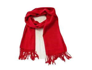 Bufanda de cachemir para mujer 100 % cachemir cálida lisa roja invierno larga - Imagen 1 de 3