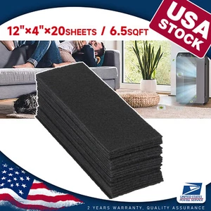 20Pieces 12"x4"Activated Carbon Filters Mat Cat Litter Boxes Charcoal Filter Cat - Picture 1 of 17