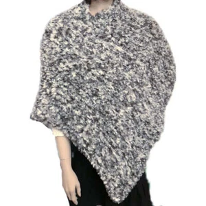 Poncho donna pelliccia ecologica artigianale - microfibra - Picture 1 of 1